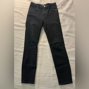 H&M faded black high rise jeans. Size 8.